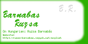 barnabas ruzsa business card